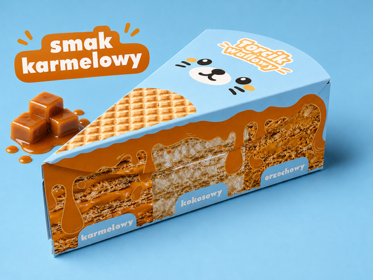 Torcik waflowy z mlekiem zagęszczonym Smak Karmelowy x5 sztuk