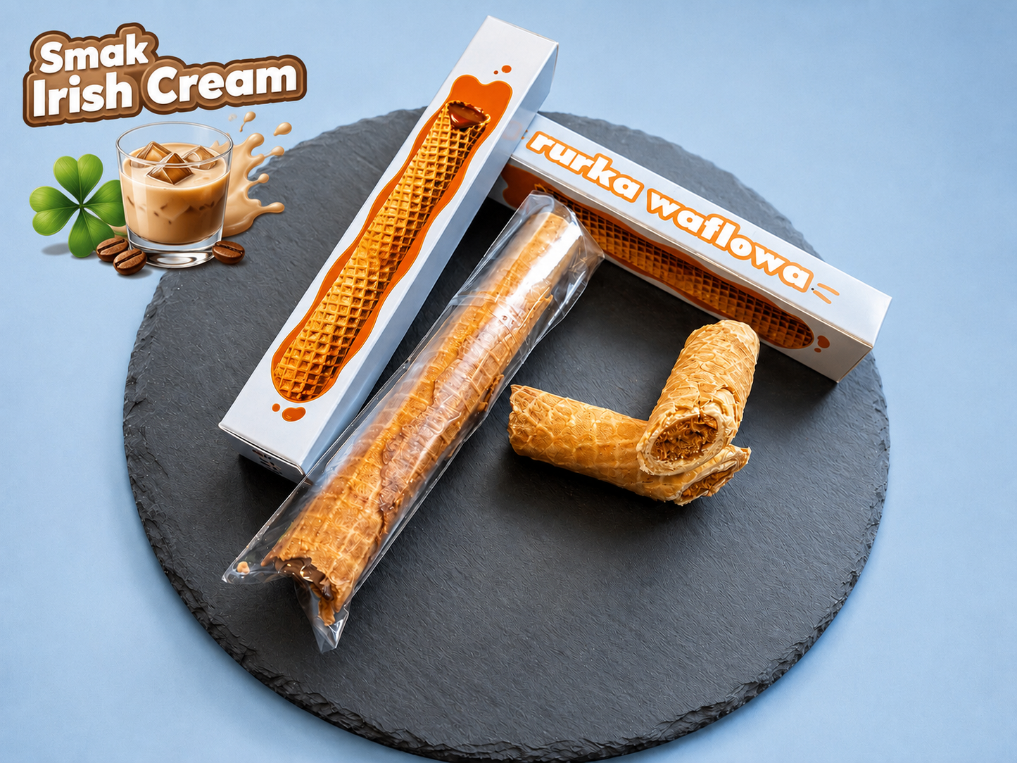 Rurka waflowa z mlekiem zagęszczonym Smak Irish Cream